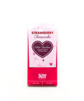 Strawberry Cheesecake White Chocolate Bar packaging with heart design, by Sugar Plum, perfect gourmet dessert candy for gifting.
