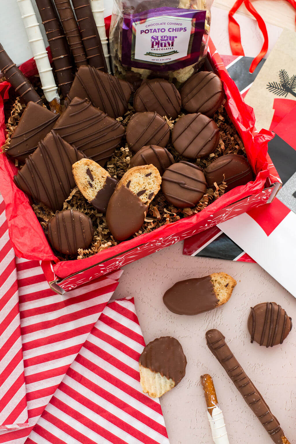 Chocolate Covered Potato Chip Gift Box