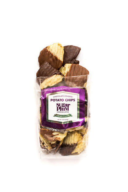Milk and Dark Chocolate Covered Potato Chips