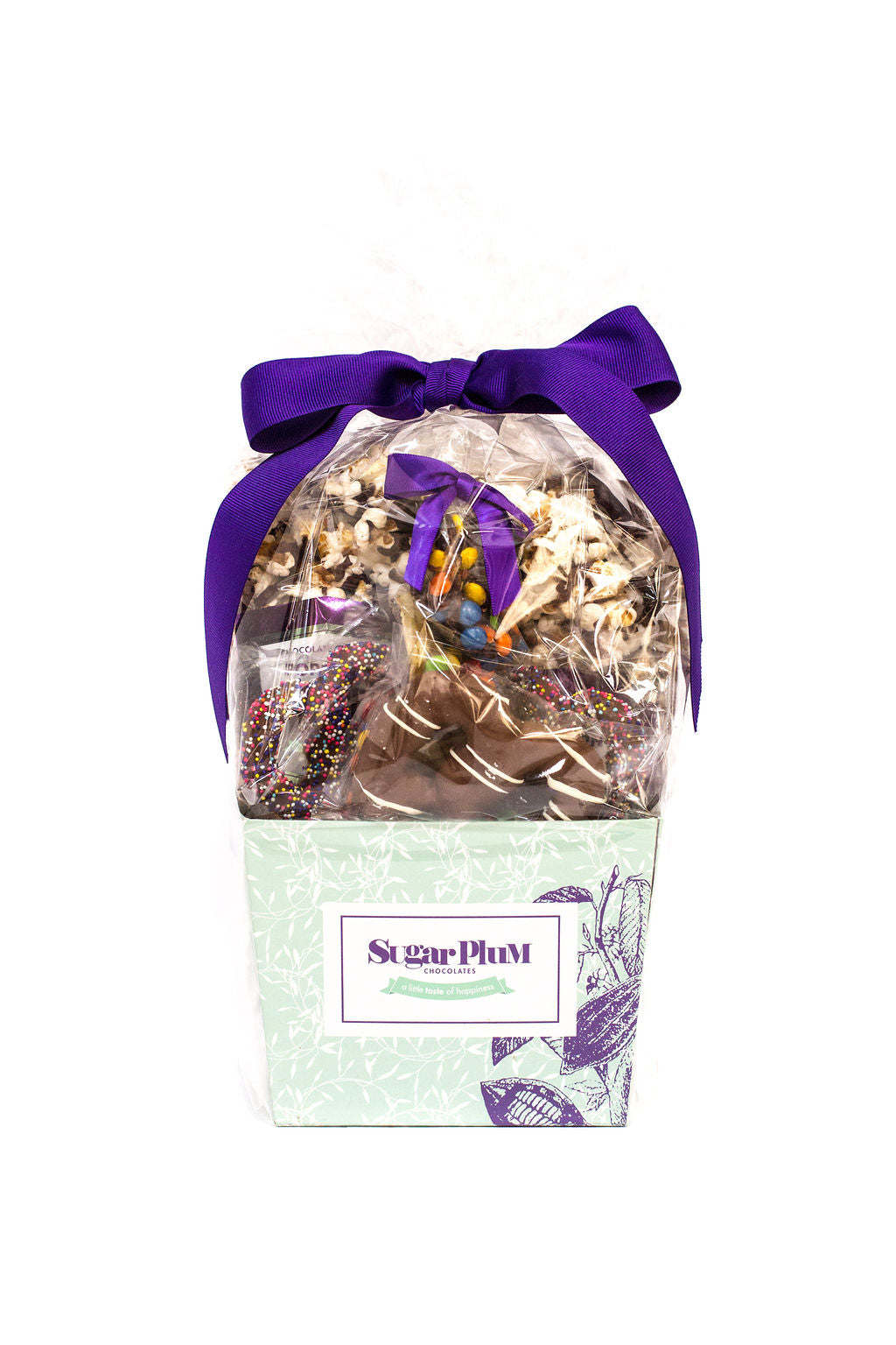 Sugar Plum&#39;s Perfect Size Gourmet Chocolate Gift Delectables in White Background
