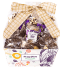 Gourmet Chocolate Gift Basket by Sugar Plum with Milk, Dark, and White Chocolate Treats - Perfect for Holidays and Birthdays