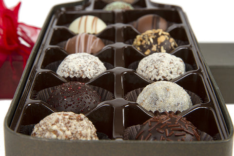 12 Chocolate Truffles Wine Box